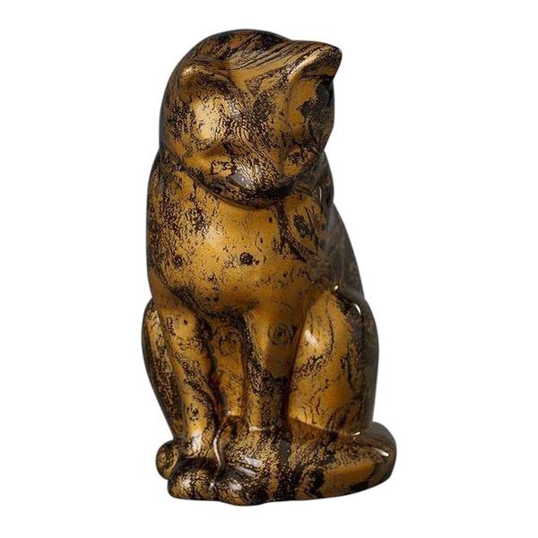 Upright Tropical Ceramic Cat Urn