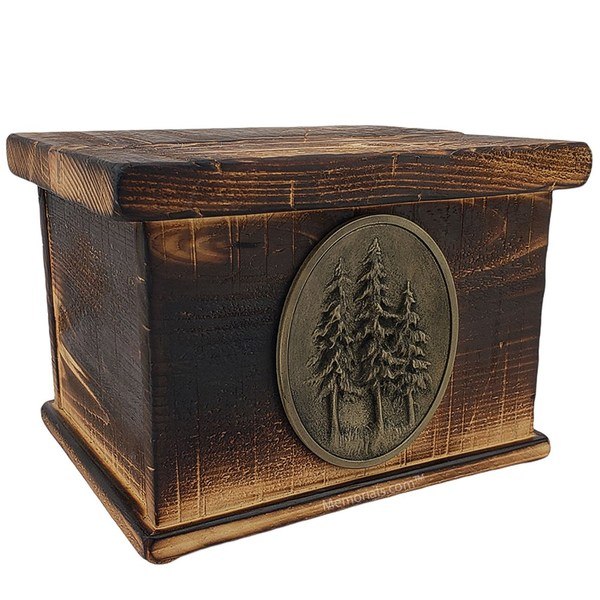 Vintage Wilderness Large Wooden Urn