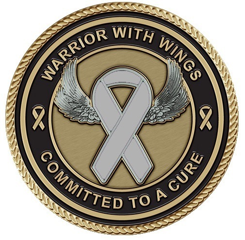 Warrior with Wings Brain Cancer Medallion