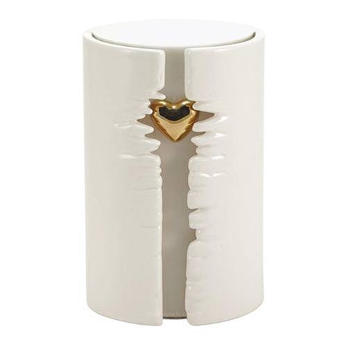 Wrapped Heart Ceramic Cremation Urn