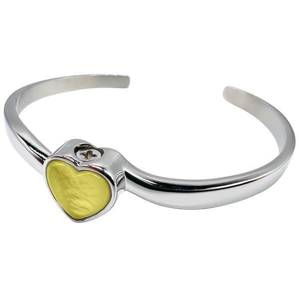 Yellow Heart Ash Stainless Bracelet