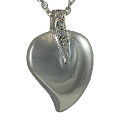 Indented Heart Keepsake Pendant