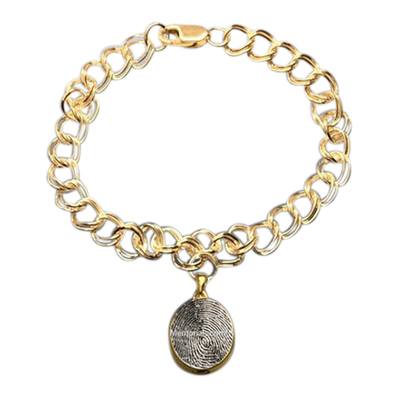 Ovalo 14k Gold Cremation Print Bracelet