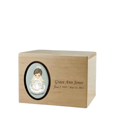 Precious Moments Brunette Boy Small Urn