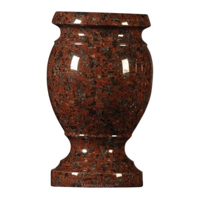 African Red Granite Vase