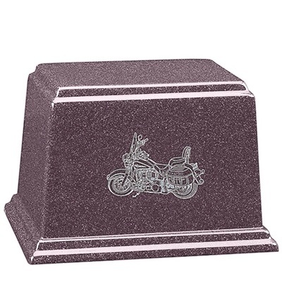 Amethysts Motorcycle Cultured Cremation Urn