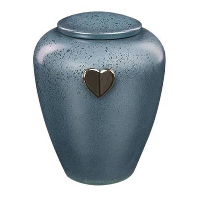 April Hearts Ceramic Cremation Urn