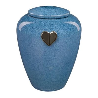 August Heart Ceramic Cremation Urn