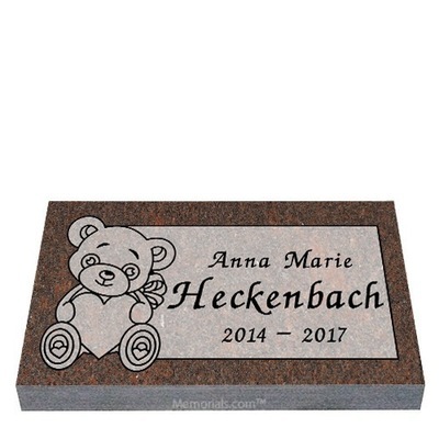 Bear Hug Child Granite Grave Maker