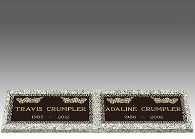 Blooming Spring Double Bronze Headstone