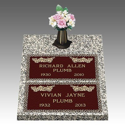 Blooming Springs Deep Double Bronze Headstone II