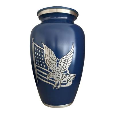 Blue American Dream Cremation Urn