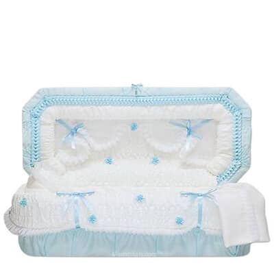 Blue Fair Premie Child Casket