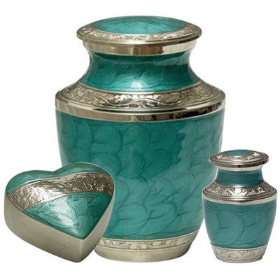 Blue Lagoon Metal Cremation Urns