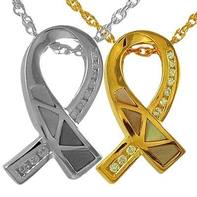 Breast Cancer Ribbon Cremation Pendants