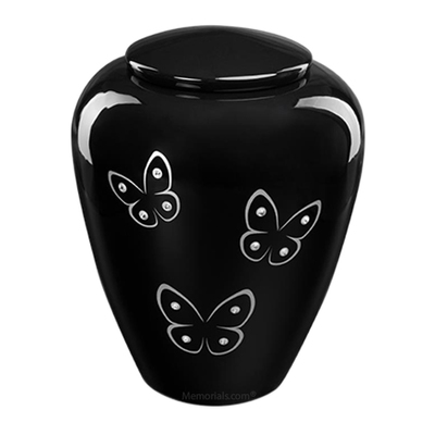 Butterflies Fly Ceramic Urn