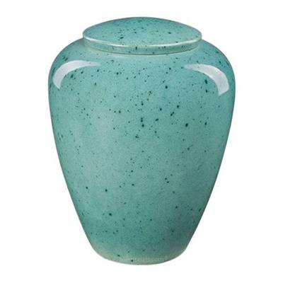 Caribbean Blue Ceramic Urn