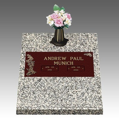 Cherry Blossom Deep Top Bronze Headstone II