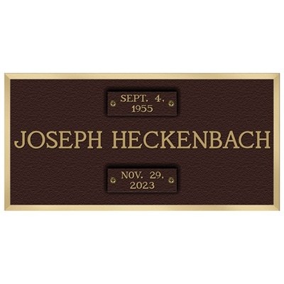 Classic Bronze Scroll Niche Plaque