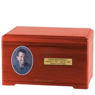 Classic Cherry Wood Photo Urn