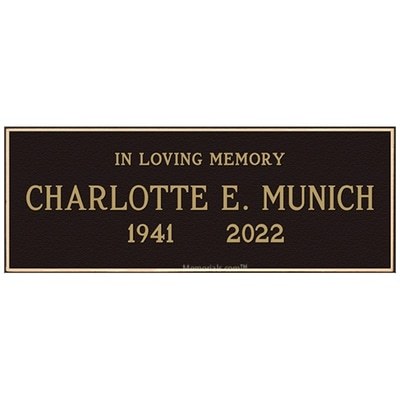 Classic Crypt Memorial Niche Plaque