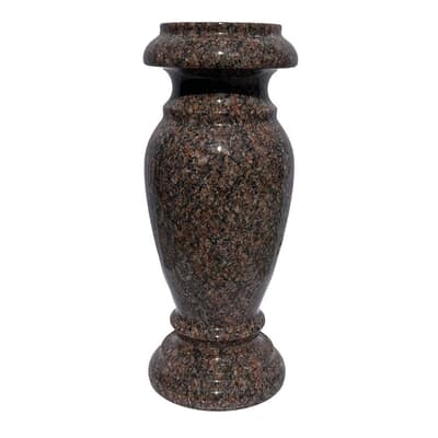 Colonial Rose Granite Cemetery Vase IV