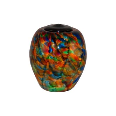 Color Blast Glass Cremation Urn For Two