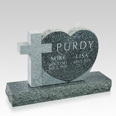 Cross of Love Companion Granite Headstones