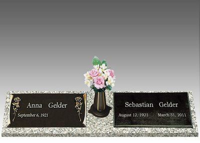 Custom Bronze Cemetery Headstones II