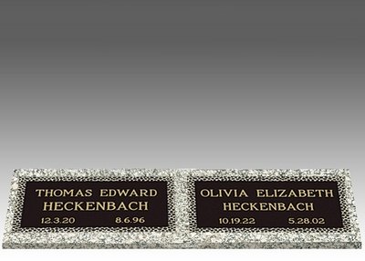 Custom Double Bronze Headstone