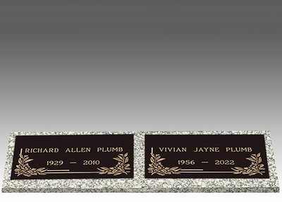 Custom Double Bronze Headstone