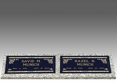 Custom Double Bronze Headstone