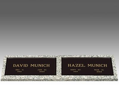 Custom Double Bronze Headstone