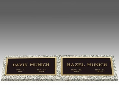 Custom Double Bronze Headstone