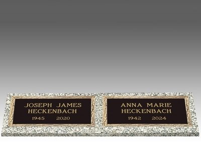 Custom Double Bronze Headstone