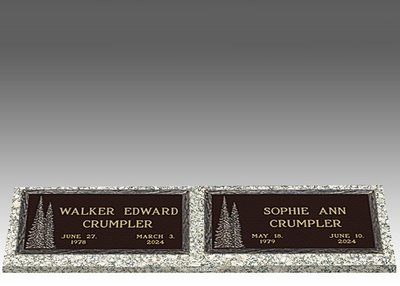 Custom Double Bronze Headstone