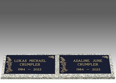 Custom Double Bronze Headstone