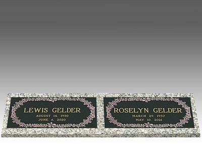 Custom Double Bronze Headstone