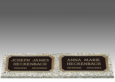 Custom Double Bronze Headstone