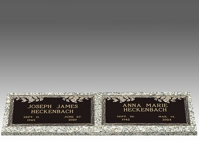 Custom Double Bronze Headstone