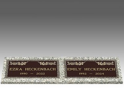 Custom Double Bronze Headstone