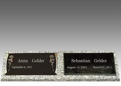 Custom Double Bronze Headstone