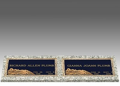 Custom Large Bronze Cemetery Headstone