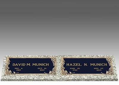 Custom Large Bronze Cemetery Headstone