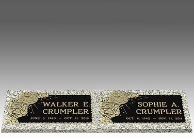 Custom Large Bronze Cemetery Headstone