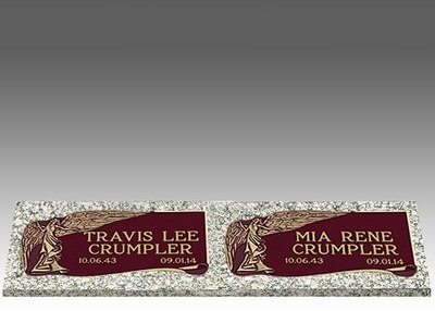 Custom Large Bronze Cemetery Headstone