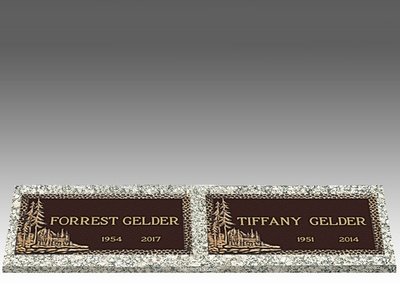 Custom Large Bronze Cemetery Headstone