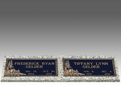 Custom Large Bronze Cemetery Headstone