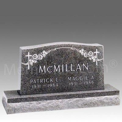 Devotional Granite Upright Cemetery Headstone V