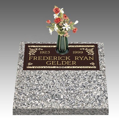 Dignity Abbey Rose Deep Top Bronze Headstone